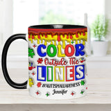 Sensibilisation à l'autisme - Mug personnalisé pour la sensibilisation à l'autisme