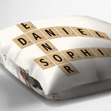 Family Crossword Art - Personalized Family Throw Pillow