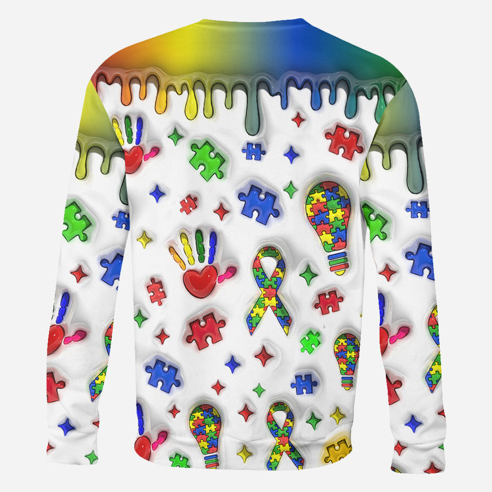 Sensibilisation à l'autisme - T-shirt personnalisé intégral de sensibilisation à l'autisme
