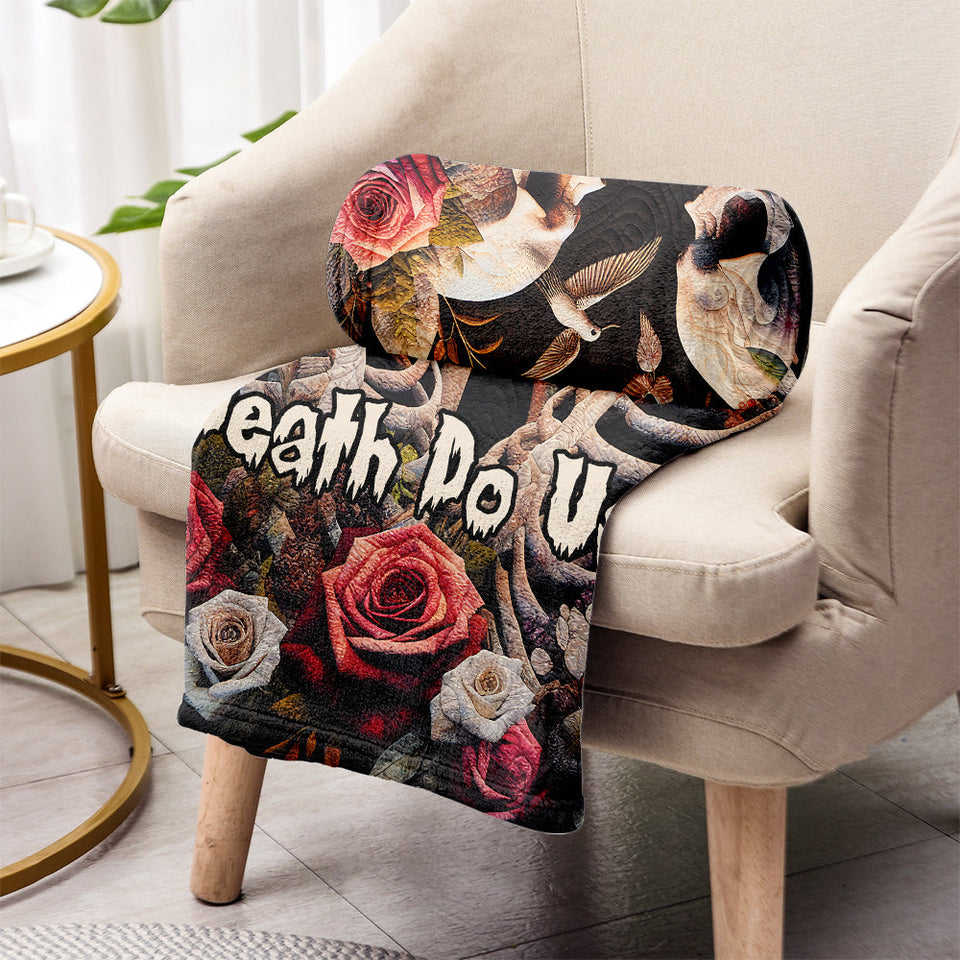 Til Death Do Us Part - Personalized Skull Blanket