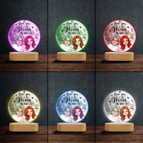 Love You To The Moon & Back - Personalized Mother Shaped Plaque Light Base