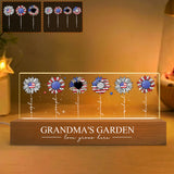 Grandma's Garden - Personalized Grandma Custom LED Night Light