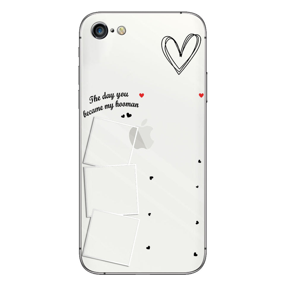 The Day You Became My Hooman Dog Cat Pet Lover Custom Photos And Calendar - Personalized Dog Clear Phone Case