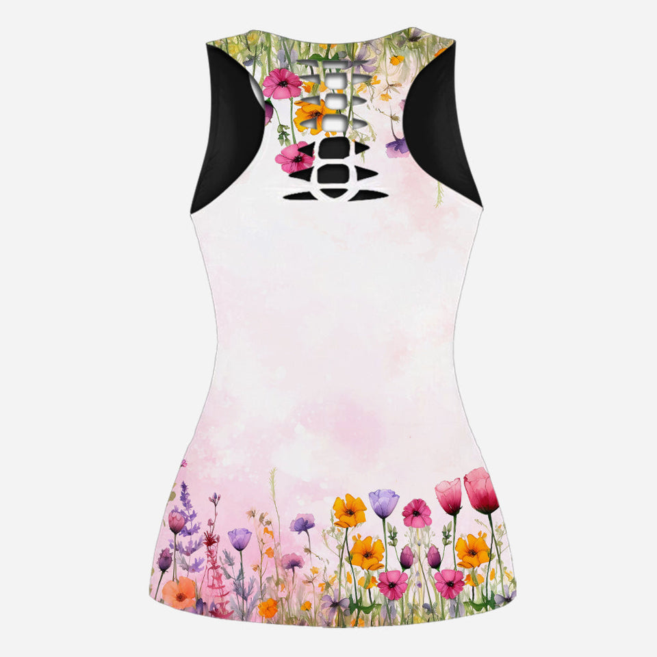 Mama Bear - Personalized Mother Hollow Tank Top and Leggings