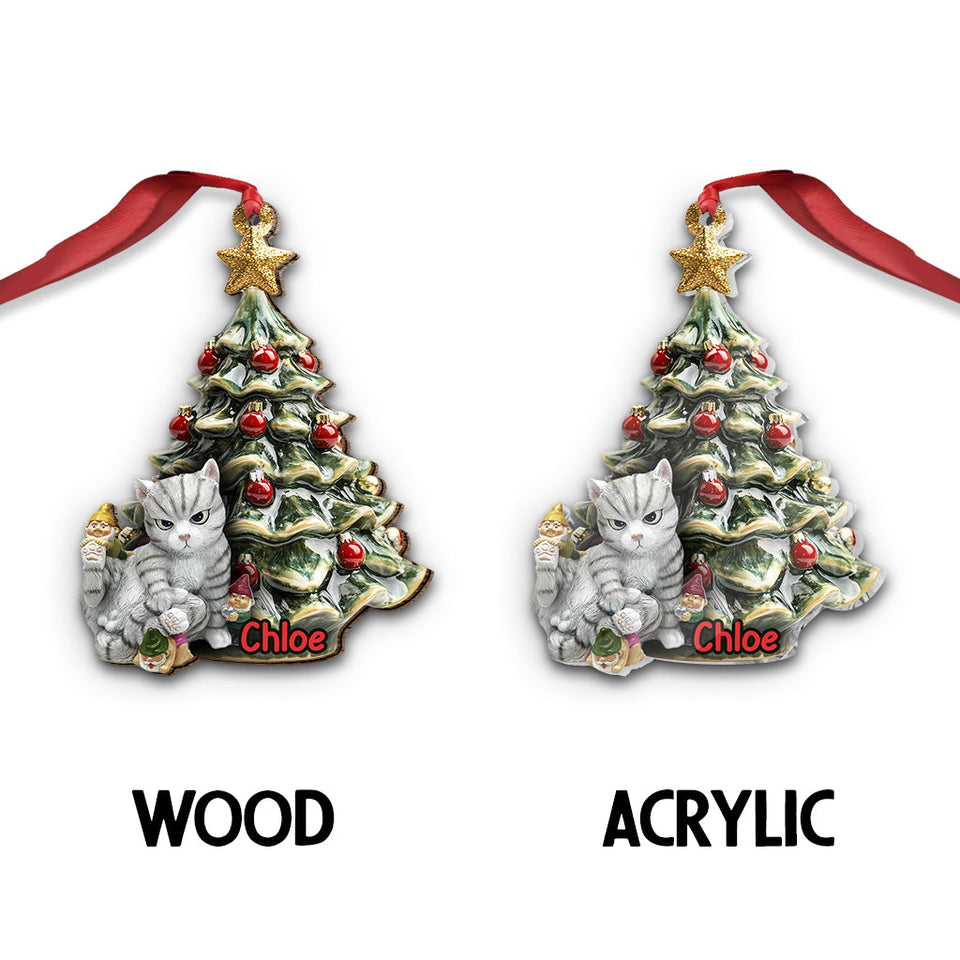 Naughty Cat - Personalized Cat Ornament