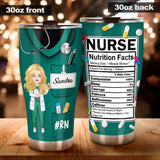 Nurse Nutrition Facts - Personalized Nurse Tumbler