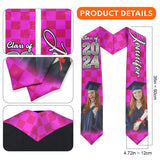 Photo Custom Graduation Stole Sash - Personalized Graduation Graduation Stole