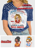 Star Stripes And Running For The Calling Light - Personalized Nurse All Over Shirt