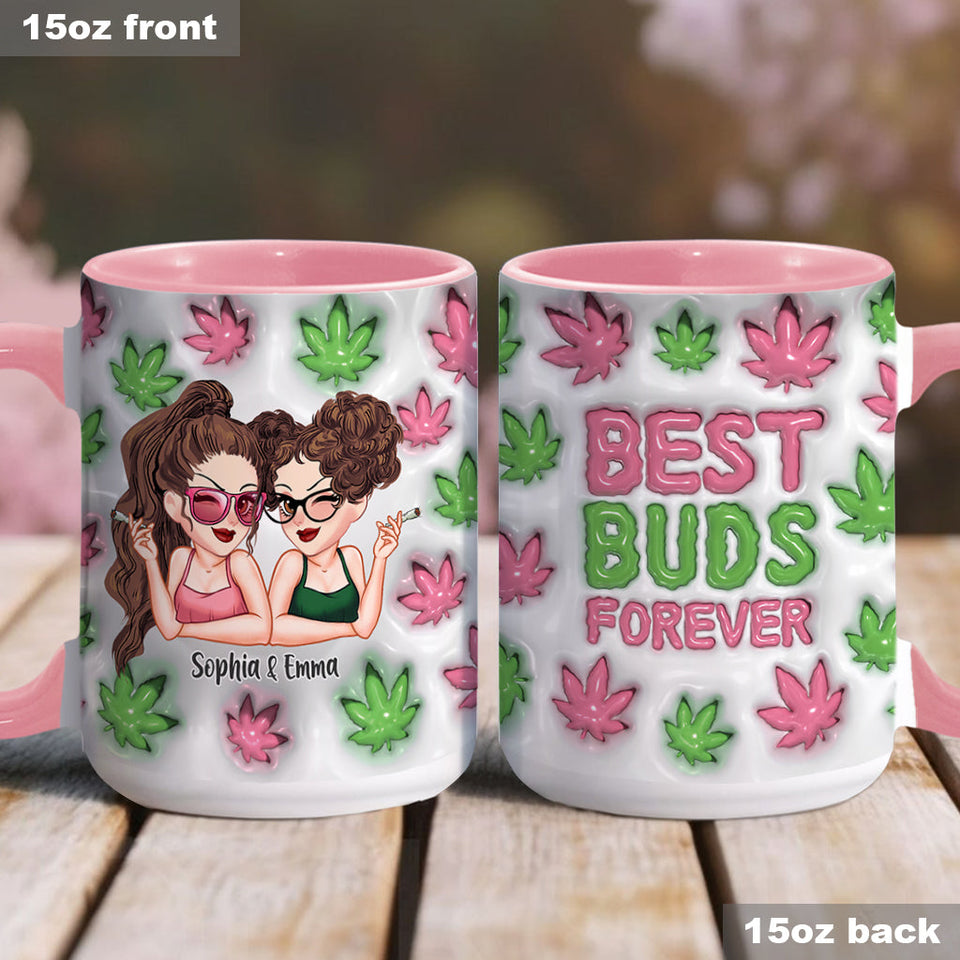 Best Buds Forever - Personalized Weed Accent Mug