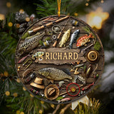 Love Fishing - Personalized Fishing Ornament