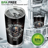 American Flag Skeleton - Personalized Skull Tumbler