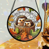 We're Simply Meant To Be - Personalized Couple Stained Glass Suncatcher