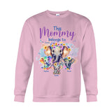 Elephants This Mommy Belongs To - Personalized Mother T-shirt And Hoodie