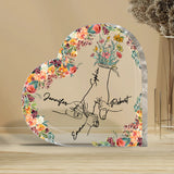 Mother And Daughters - Personalized Mother Custom Shaped Acrylic Plaque
