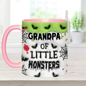 Grandpa Of Little Monsters Any Title - Personalized Grandpa Accent Mug