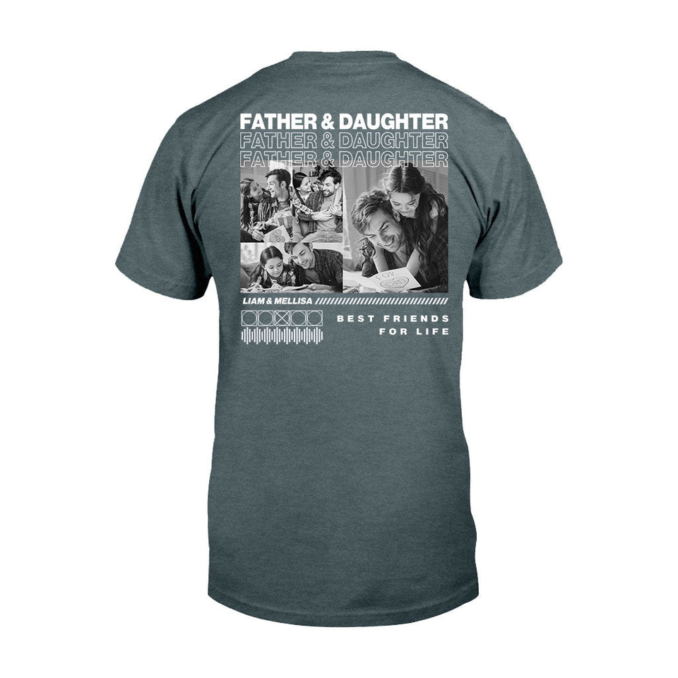 Father And Son Daughter Best Friends - Personalized Father T-shirt and Hoodie