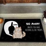 Go Away Unless You Have Cat Treat - Personalized Cat Doormat