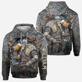 Viking Warrior Drinking Legend - Personalized Viking All Over Shirt
