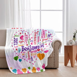 Grandma's Heart - Personalized Grandma Blanket