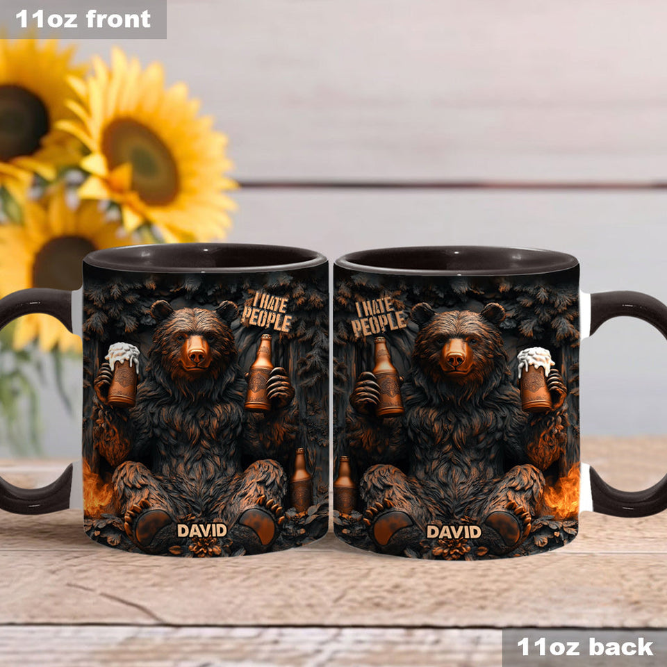 I Hate People - Personalized Camping Accent Mug