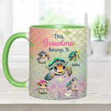 This Grandma Mom Belongs To - Personalized Grandma Accent Mug
