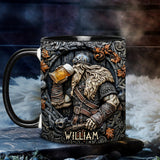 Viking Warrior Drinking Legend Raise Your Horn - Personalized Viking Accent Mug