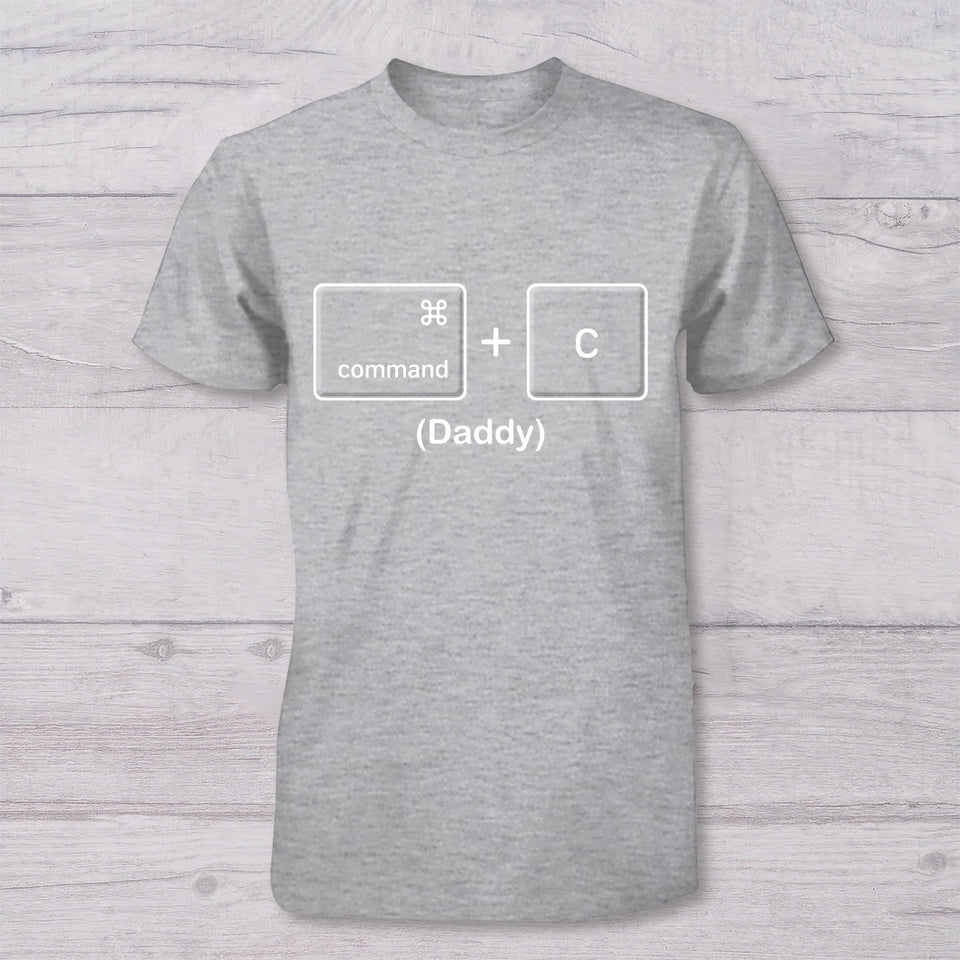 Copy Paste Like Father Like Son Daughter Funny - Personalized Father T-shirt And Baby Onesie