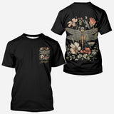 Dragonfly & Flowers - Personalized Dragonfly All Over Shirt