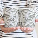 White Leaves - Personalized Weed Mug