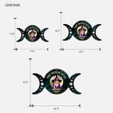 Triple Moon - Personalized Witch Custom Shaped Wood Sign