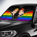 Funny Couple Pride - Personalized LGBT Support Car Sunshade