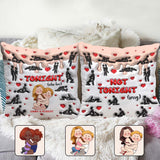 Tonight Who Hoo - Personalized Couple Throw Pillow