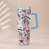 Boo Jee Valentine - Personalized Tumbler With Handle