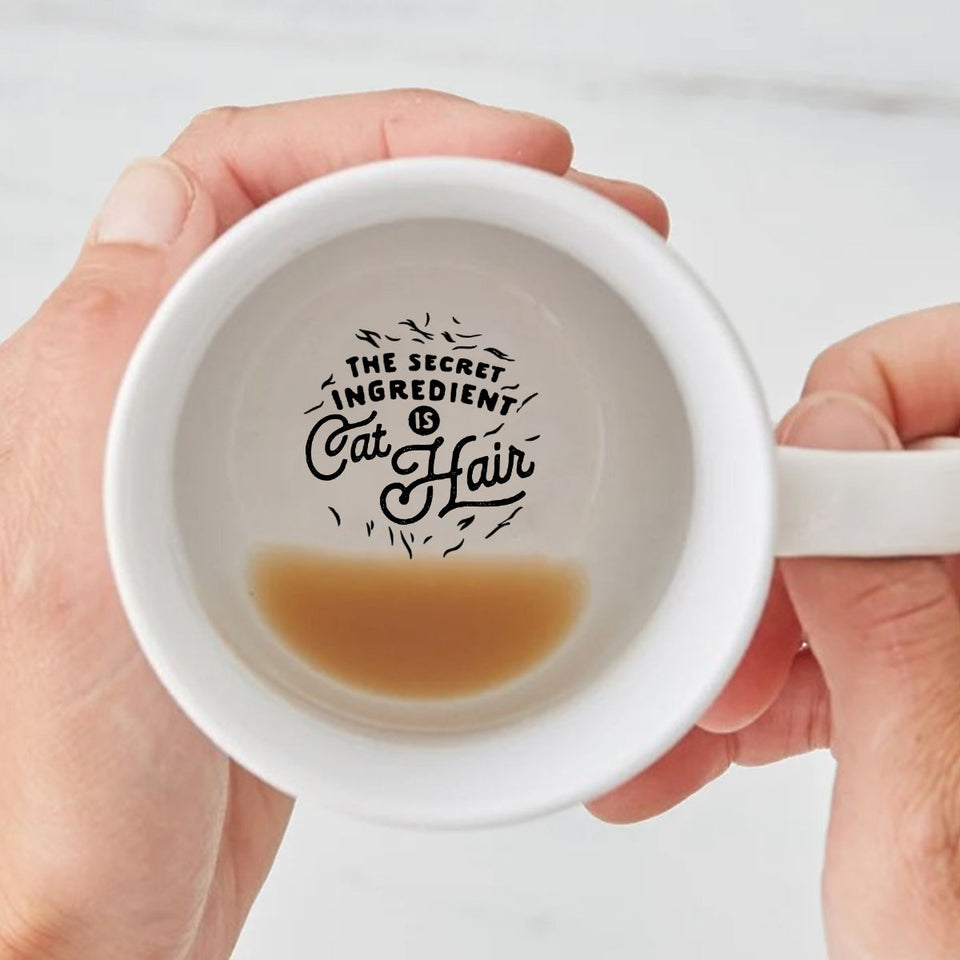 The Secret Ingredient - Personalized Cat Hidden Message Mug