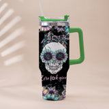 You Are My Sunshine - Personalized Skull Tumbler With Handle