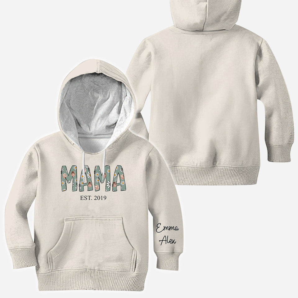 Mama Est. Photo Face Custom Daisy - Personalized Mother All Over Shirt