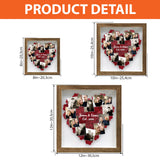 Heart Photos Polaroid Romantic Gift - Personalized Couple Flower Shadow Box