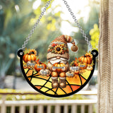 Grandma Life Fall Vibes - Personalized Grandma Window Hanging Suncatcher Ornament