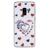 4th Of July Grandma's Hearts - Personalized Grandma Phone Case
