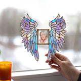 Ailes d'ange colorées - Ornement commémoratif personnalisé à suspendre à la fenêtre, attrape-soleil 