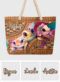 Cute Turtle - Personalized Turtle Beach Bag