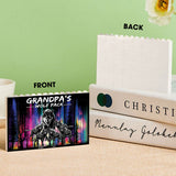 Grandpa's Wolf Pack - Personalized Grandpa One-sided Horizontal Rectangle Building Brick Blocks