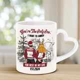 You Are The Only One I Want To Annoy - Personalized Couple Heart Handle Mug