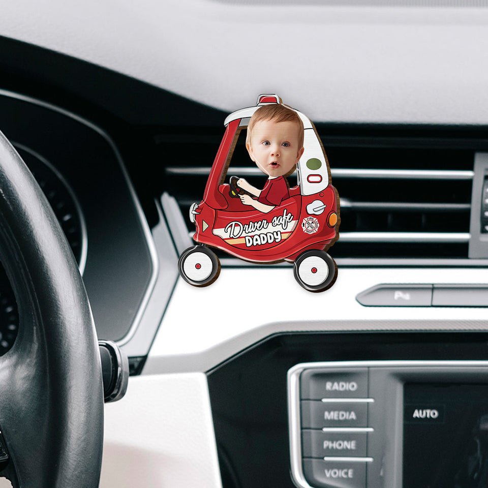 Drive Safe, Daddy/ Dad/ Papa... - Personalized Father Shaped Car Visor Clip