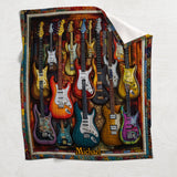Beautiful Guitars - Personalized Guitar Blanket