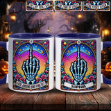 Fck Around And Find Out - Personalized Skull Accent Mug