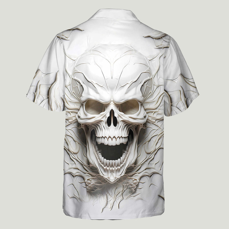 Black Skull - Personalized Skull Hawaiian Shirt