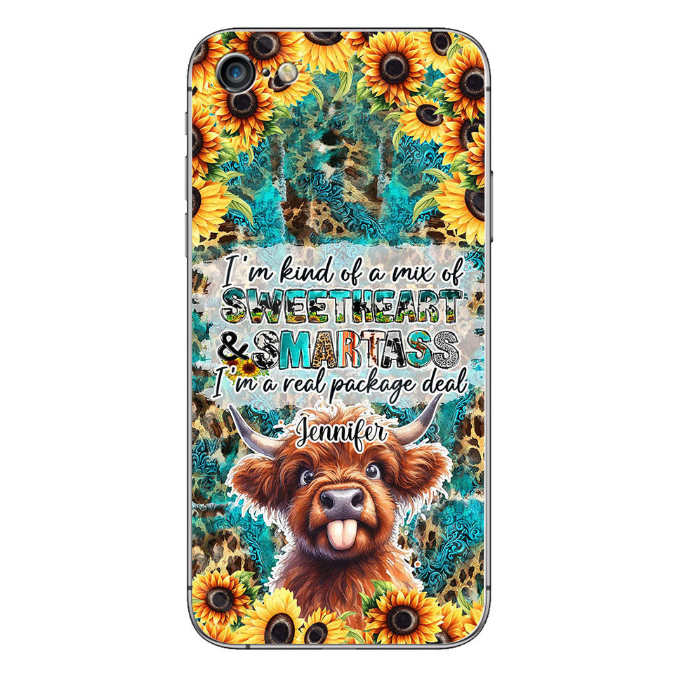 Sassy Highland Cow - Personalized Phone Case