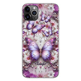 Floral Butterflies - Personalized Butterfly Phone Case