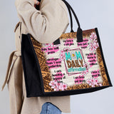 Mom Daily Affirmation Strong Brave Loved - Personalized Mother Canvas Tote Bag